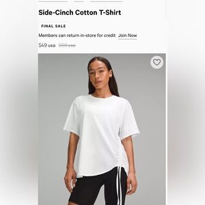 Lululemon Side-Cinch Cotton T-Shirt